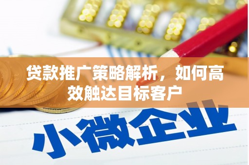 灵台贷款推广策略解析，如何高效触达目标客户
