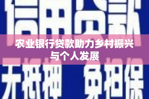灵台农业银行贷款助力乡村振兴与个人发展