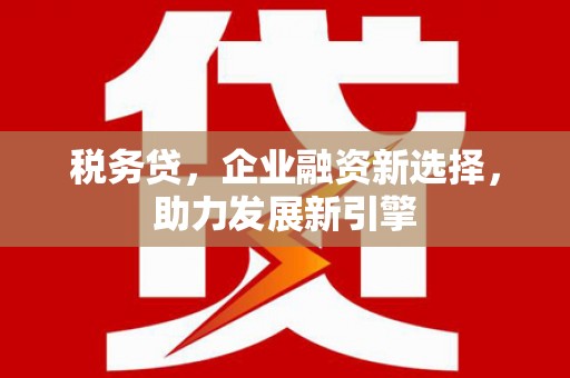 灵台税务贷，企业融资新选择，助力发展新引擎