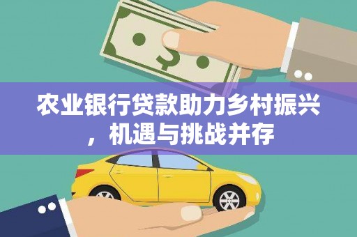 灵台农业银行贷款助力乡村振兴，机遇与挑战并存