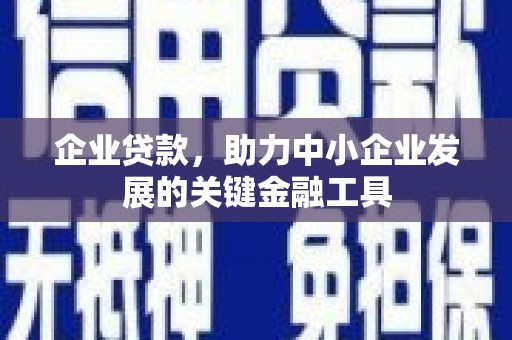 灵台企业贷款，助力中小企业发展的关键金融工具