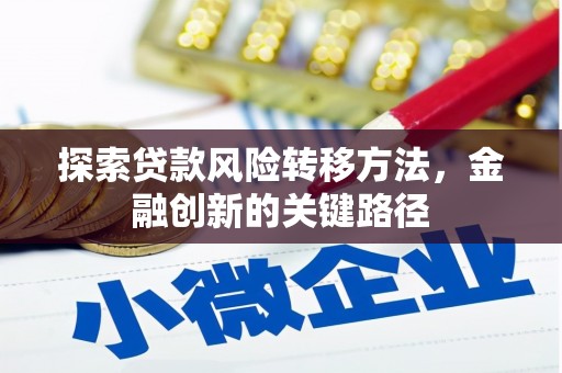 灵台探索贷款风险转移方法，金融创新的关键路径